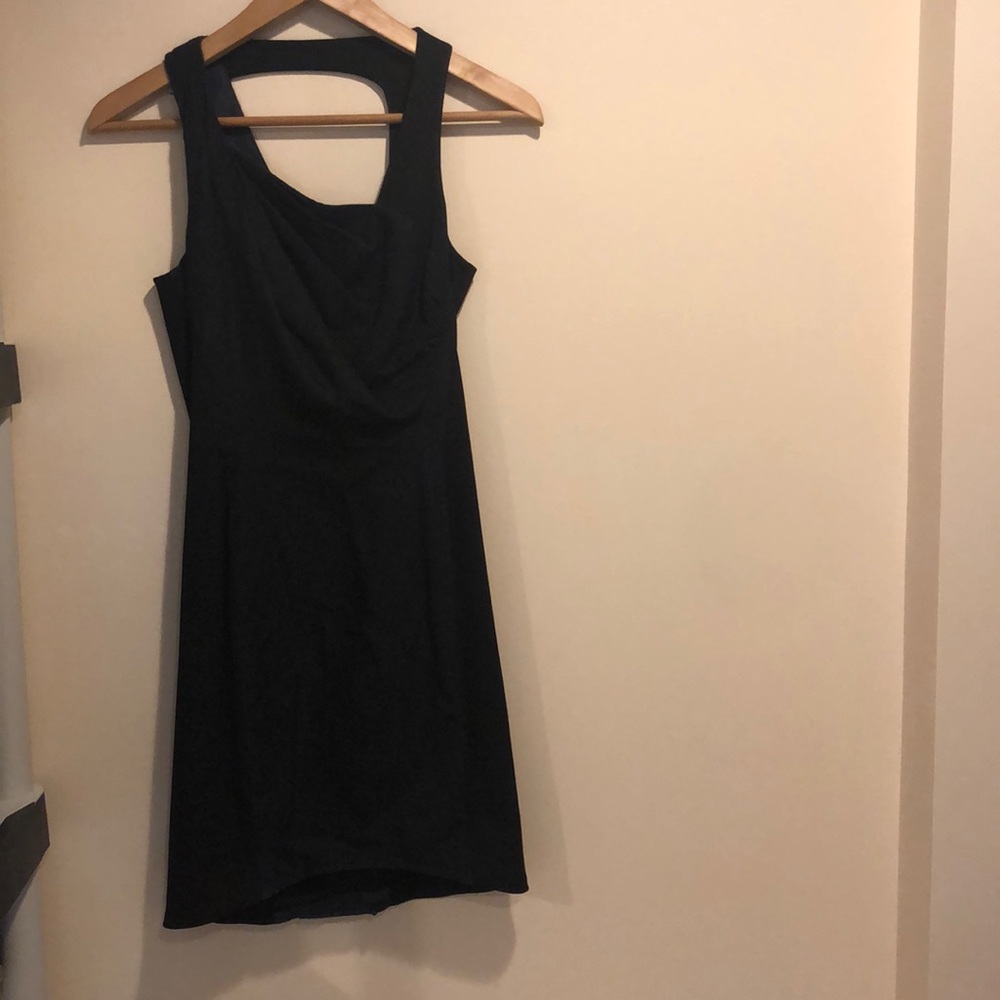 Helmut lang denim stretch combo dress